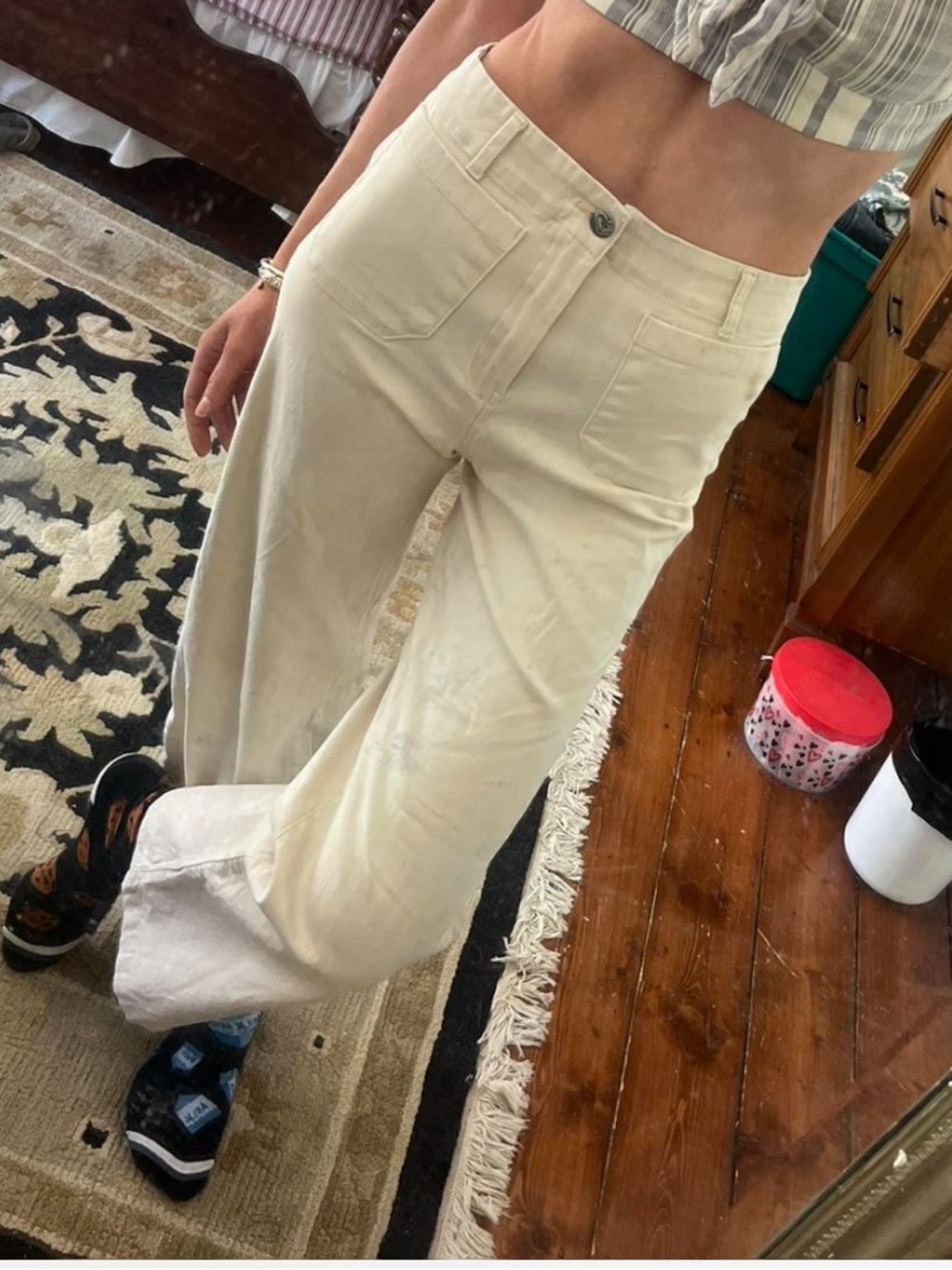 Roxy Cream Coastal Cruiser Wide Leg Pant